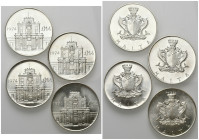 MALTA, Republik seit 1964, 4 Pounds 1974. (4x) 38mm; 20g.
 4 Stk., st
KM 25