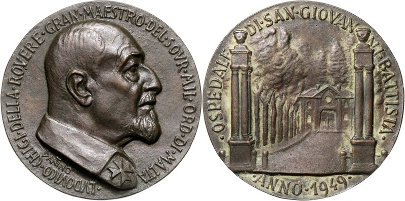 MALTA, Republik seit 1964, Br.-Med. 1949 von D'Antino a.d. 76. Großmeister des M...