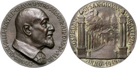 MALTA, Republik seit 1964, Br.-Med. 1949 von D'Antino a.d. 76. Großmeister des Malteserordens Ludovico Chigi-Albani della Rovere (1866-1951). Uniformi...
