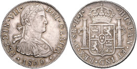 MEXIKO, Ferdinand VII., 1808-1821, 8 Reales 1809 Mo, Mexico City. 27g.
 schöne Tönung, ss-vz
KM 110