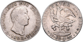 MEXIKO, Augustin I., Iturbide, 1822-1823, 8 Reales 1823 JM, Mexico City. 26,86g.
 kl.Rdf., ss
KM 310