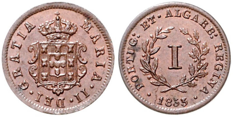 MOZAMBIQUE, Maria II. von Portugal, 1834-1853, Real 1853. 1,22g.
 vz/st
KM 24