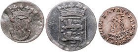 NIEDERLANDE, Batavische Republik, 1795-1806, 1/16 Gulden 1802, (in Holland geprägte Silbermünzen) Inkhuizen (KM 78). Erh.Schöne Tönung, Rs.winz. Kr., ...