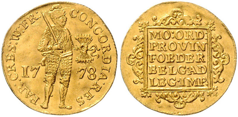 NIEDERLANDE, Varia, WESTFRIESLAND Dukat 1778. 3,44g.
 GOLD, ss/vz
Frbg.295