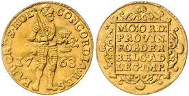 NIEDERLANDE, Varia, HOLLAND Dukat 1763. 3,43g.
Ware ist regelbesteuert
standard taxation
GOLD, ss/vz
Frbg.250; KM 12