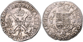 NIEDERLANDE - SPANISCHE, Albert und Isabella, 1598-1621, 1/4 Patagon (1/4 Albertustaler) o.J.(1616-1617), Antwerpen. Krone über Andreaskreuz zwischen ...