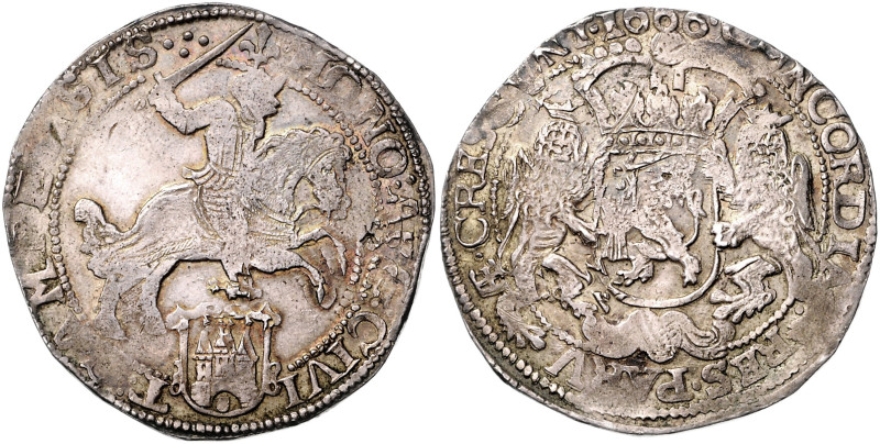 NIEDERLANDE / KAMPEN, Stadt, Dukaton (Zilveren Rijder) 1666, 32,52g.
 s/ss
KM ...