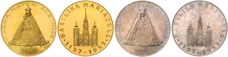 ÖSTERREICH, Zweite Republik, seit 1945, Goldmed. 1955 von Wild a.d. 800-Jahrfeie...