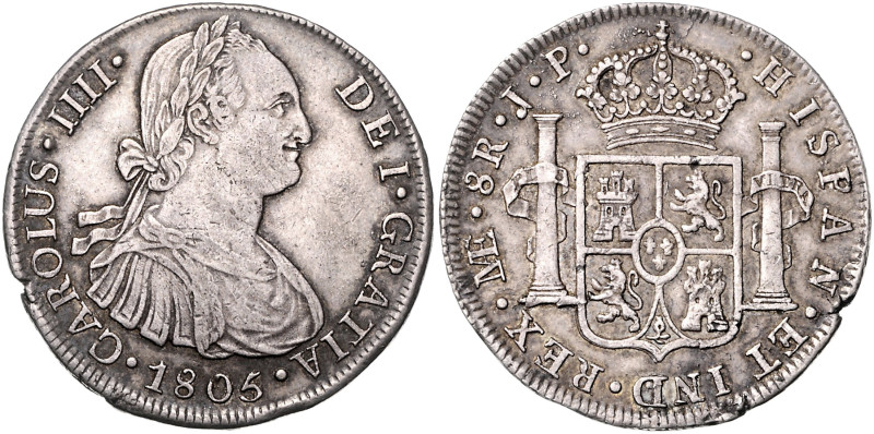 PERU, Carlos IV., 1788-1808, 8 Reales 1805 JP, Lima. 26,84g.
 ss+
KM 97