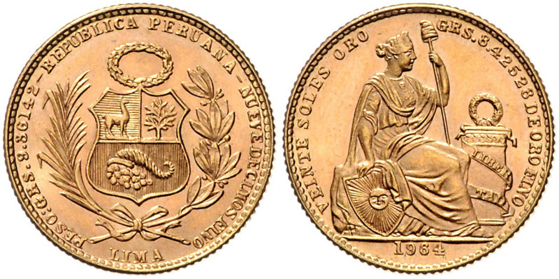 PERU, Republik, seit 1821, 20 Soles 1964, Lima. 22,9mm; 9,36g.
Ware ist MwSt-be...