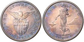 PHILIPPINEN, Administration der USA, 1898-1946, Peso 1912 S, San Francisco.
 Prachtex., schöne Tönung, f.st
KM 172