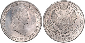 POLEN, Nikolaus I. von Russland, 1825-1855, 5 Zlotych 1830 KG, Warschau. 31,5mm; 15,59g; 12h.
 vz
Kopi.2709; KM C.116