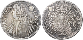 RAGUSA, Stadtrepublik, 1358-1805, Rektoratstaler 176? D-M. 28,15g.
 gestopftes Loch, just., ss
Dav.1639