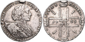 RUSSLAND, Peter I. der Große, 1689-1725, Rubel 1723, Moskau, Roter Münzhof. 27,17g.
 Hsp., ss
Dav.1657; Bitkin 908