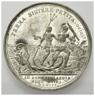 RUSSLAND, Peter I. der Große, 1689-1725, Eins.Zinnabschlag der Medaille 1713 von Ivanov, a.d. Landung von Zar Peter I. im finnischen Abo (Turku). 47,5...