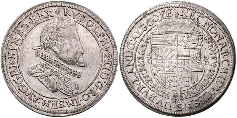 HAUS HABSBURG, Rudolph II., 1576-1612, Taler o.J., Ensisheim. 28,36g.
 f.vz/vz...
