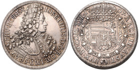 HAUS HABSBURG, Joseph I., 1705-1711, Reichstaler 1707, Hall. 28,76g.
 f.vz
Dav.1018; Her.130