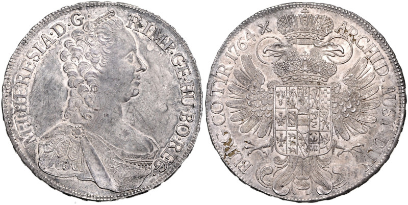 HAUS HABSBURG, Maria Theresia, 1740-1780, Taler 1764, Wien. 27,92g.
 Prachtex.,...