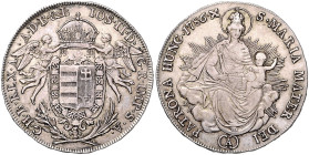 HAUS HABSBURG, Joseph II., 1765-1790, 1/2 Kronentaler 1786 A, Wien. 34mm; 13,95g; 12h.
 ss+
Her.161; J.26