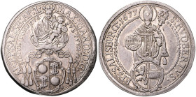 SALZBURG, ERZBISTUM, Max Gandolph Graf Küenburg, 1668-1687, Reichstaler 1677. 27,92g.
 ss-vz
Dav.3508; Pr.1660; KM 190