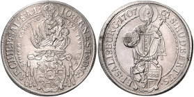 SALZBURG, ERZBISTUM, Johann Ernst Graf von Thun und Hohenstein, 1687-1709, Taler 1707. 28,95g.
 ss/vz
Dav.3510