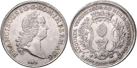 AUGSBURG, STADT, Konventionstaler 1765 F(A)H. Mit Titel Franz I.
 Vs.l.just., ss
Dav.1930; Forster 655