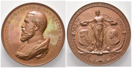 BADEN-DURLACH, Friedrich I., 1856-1907, Br.-Med. 1886 v.Götz/Schwenzer a.d. 500-Jahrfeier der Universität Heidelberg. Unif. Brb. Friedrichs I. l. Rs.B...