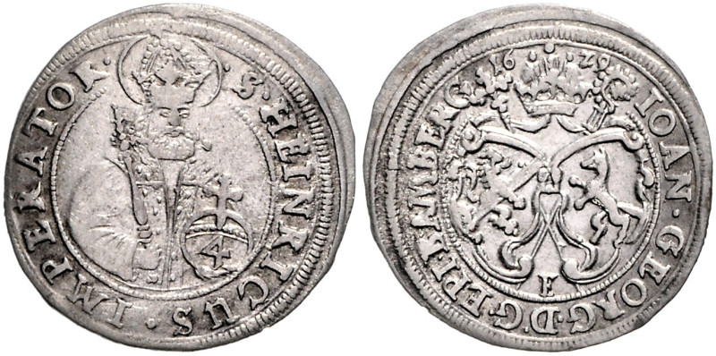 BAMBERG, BISTUM, Johann Georg II. Fuchs von Dornheim, 1623-1633, Batzen 1630. 24...
