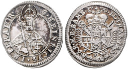 BAMBERG, BISTUM, Lothar Franz von Schönborn, 1693-1729, Batzen =4 Kreuzer 1700 GFN. 23mm; 1,85g; 12h.
 l.gewellt, f.vz
Heller 288