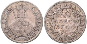 BAMBERG, BISTUM, Adam Friedrich von Seinsheim, 1757-1779, Batzen =5 Kreuzer 1766 SNR. 21,5mm; 2,05g; 12h.
 ss
Heller 395; KM 132; Helm. 829; Krug 42...