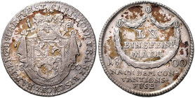 BAMBERG, BISTUM, Christoph Franz von Buseck, 1795-1802, 1/6 Konventionstaler =20 Kreuzer 1800. 29mm; 6,63g; 12h.
 ss
Heller 566; KM 148; Krug 431