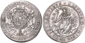 BAYERN, Maximilian I., 1598-1651, Reichstaler 1625, München.
 i.F.l.geglättet, ss+
Dav.6071; Hahn 108a