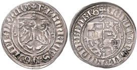 BRANDENBURG-PREUSSEN, Friedrich II., 1440-1470, Groschen o.J., Brandenburg. 2,28g.
 Graffiti, ss
Bahrf.33n