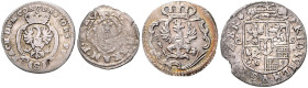 BRANDENBURG-PREUSSEN, Friedrich Wilhelm der Große Kurfürst, 1640-1688, Groschen =1/24 Taler 1679 CS, Berlin. DAZU: Friedrich II., Mariengroschen 1755 ...