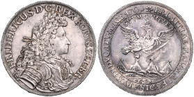 BRANDENBURG-PREUSSEN, Friedrich I., 1701-1713, Ausbeutetaler 1701 CS, Berlin. Rothenburger Gruben. Belorb.Brb. im Harnisch n.r. Rs.Gekrönter Adler mit...