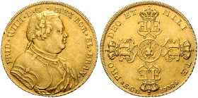 BRANDENBURG-PREUSSEN, Friedrich Wilhelm I. der Soldatenkönig, 1713-1740, Wilhelms d'or (=10 Taler) 1737 EGN, Berlin. 13,37g.
 GOLD, ss+
Frbg.2363; v...