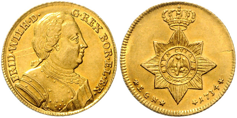 BRANDENBURG-PREUSSEN, Friedrich Wilhelm I. der Soldatenkönig, 1713-1740, Dukat 1...