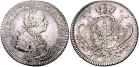 BRANDENBURG-PREUSSEN, Friedrich II. der Große, 1740-1786, Speciestaler 1741 EGN, Berlin. Geharnischtes Brustb. r., mit Ordenskreuz, FRIDERICVS BORVSSO...