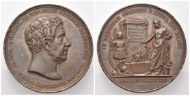 BRANDENBURG-PREUSSEN, Friedrich Wilhelm III., 1797-1840, Br.-Med. 1834 von H.F.Brandt, a.d. Dienstjubiläum des Generalstabsarztes Johann Wilhelm von W...