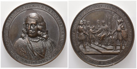 BRANDENBURG-PREUSSEN, Friedrich Wilhelm III., 1797-1840, Br.-Med. o.J. von C.Voigt und G.Loos, a.d. 5. Säkularfeier der Belehrung des Markgrafen Ludwi...