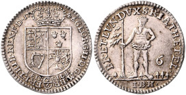 BRAUNSCHWEIG UND LÜNEBURG, LINIE CALENBERG-HANNOVER, Georg II., 1727-1760, 1/6 Taler 1746 IBH, Zellerfeld. Feinsilber. Wappen. Rs.Wilder Mann. 24mm; 3...