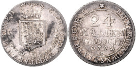 BRAUNSCHWEIG UND LÜNEBURG, LINIE CALENBERG-HANNOVER, Georg III., 1760-1820, 24 Mariengroschen =2/3 Taler 1792 C, Clausthal. 33mm; 13,13g; 6h.
 flecki...