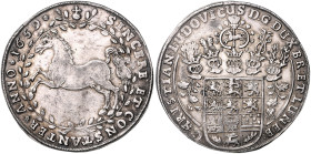 BRAUNSCHWEIG UND LÜNEBURG, LINIE LÜNEBURG-CELLE, Christian Ludwig, 1648-1665, Reichstaler 1659 LW, Clausthal. Springendes Pferd. 28,93g. Ex MPO 52, No...