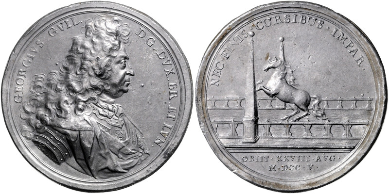 BRAUNSCHWEIG UND LÜNEBURG, LINIE LÜNEBURG-CELLE, Georg Wilhelm, 1665-1705, Zinnm...