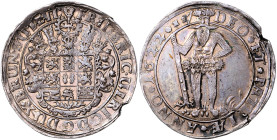BRAUNSCHWEIG UND LÜNEBURG, LINIE WOLFENBÜTTEL, Friedrich Ulrich, 1613-1634, Reichstaler 1622 HS. Wilder Mann. 28,4g.
 kl.Rdf., feine Silbertönung, ss...
