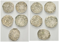 BRAUNSCHWEIG UND LÜNEBURG, LINIE WOLFENBÜTTEL, Friedrich Ulrich, 1613-1634, Lot von 5 Stk., 1/24 Taler 1619 (2x), 1618 (2x) (versch. Varianten). DAZU:...