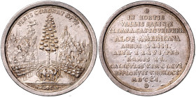 BRAUNSCHWEIG UND LÜNEBURG, LINIE WOLFENBÜTTEL, Rudolph August und Anthon Ulrich, 1685-1704, Silbermed. 1701 unsign. (v.H.P.Grosskurt), a.d. Blüte der ...