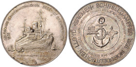 BREMERHAVEN, STADT, Silbermed. 1979 des Schifffahrtsmuseums a.d. Schnelldampfer Bremen und in Erinnerung an die Erringung des "Blauen Bandes" am 23.7....