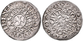 FRANKFURT AM MAIN, STADT, Turnose o.J. (ca.1500-1511). 24mm; 2,80g; 12h.
 ss-vz
JuF.183
