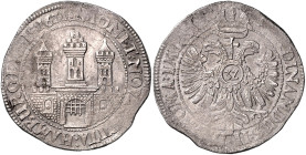 HAMBURG, STADT, Reichstaler 1621. Mit Titel Ferdinand II. 28,34g.
 prägeschw., min. Zainende, ss
Dav.5365; Gaed.405